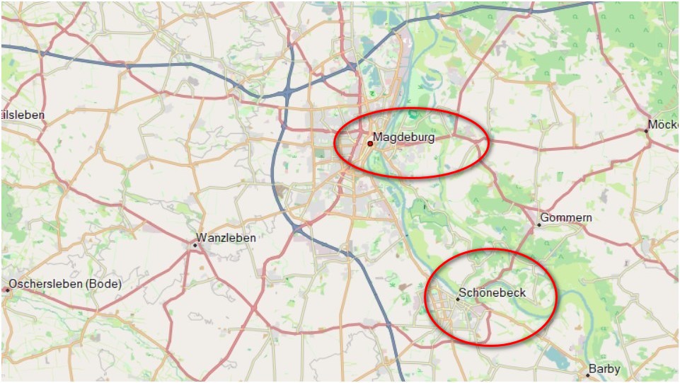 geografische Lage Schönebeck