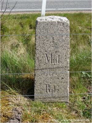 Schleswiger Halbmeilenstein Egebaek-Hviding(Hvidding)