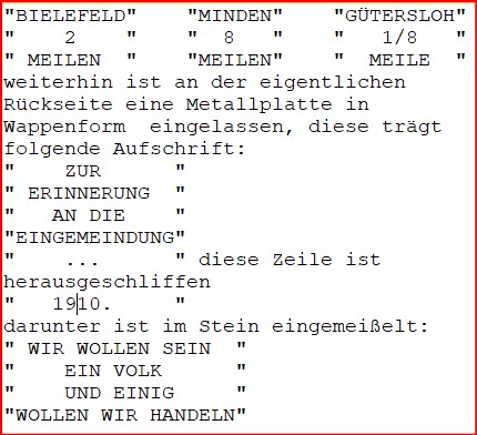 Preußischer Ganzmeilenobelisk Gütersloh